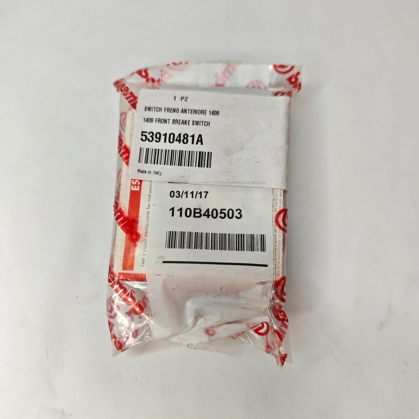 Ducati Genuine OEM Panigale V4 R S Front Brake Stop Light Switch 53910481A