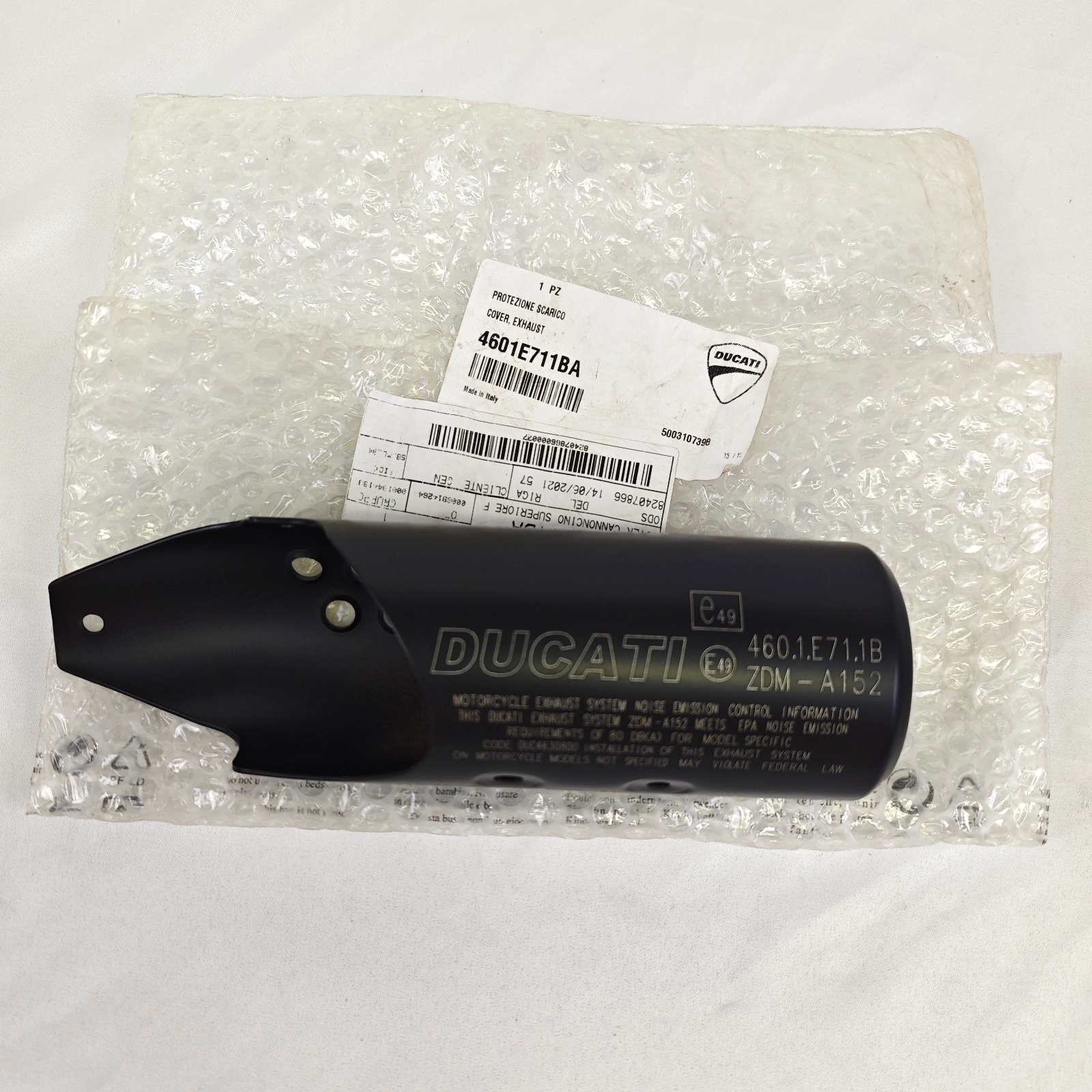 [New] Ducati Genuine Exhaust Silencer Cover Scrambler 4601E711BA